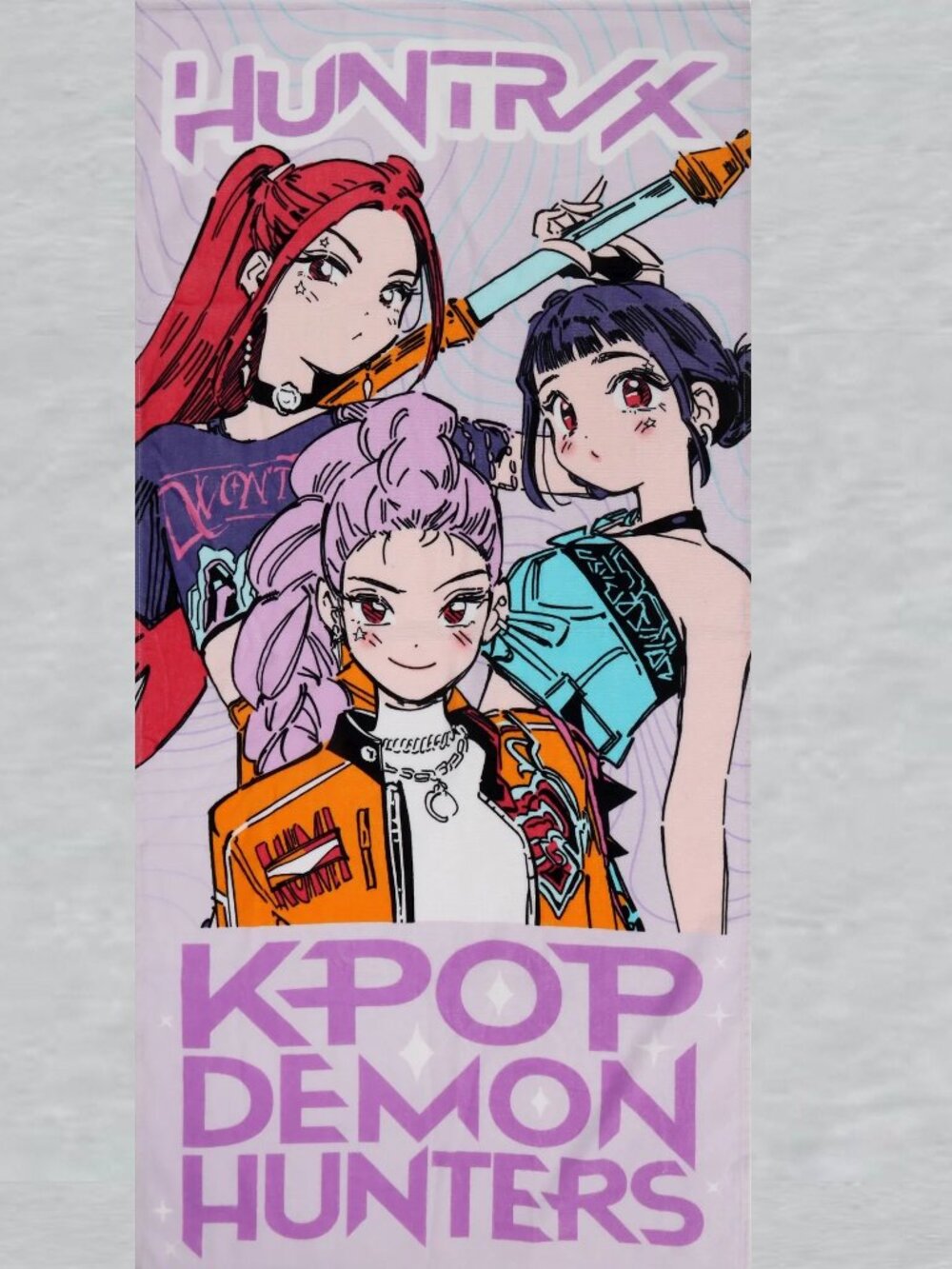 KPOP Demon Hunters Trio of Hunters Beach Towel